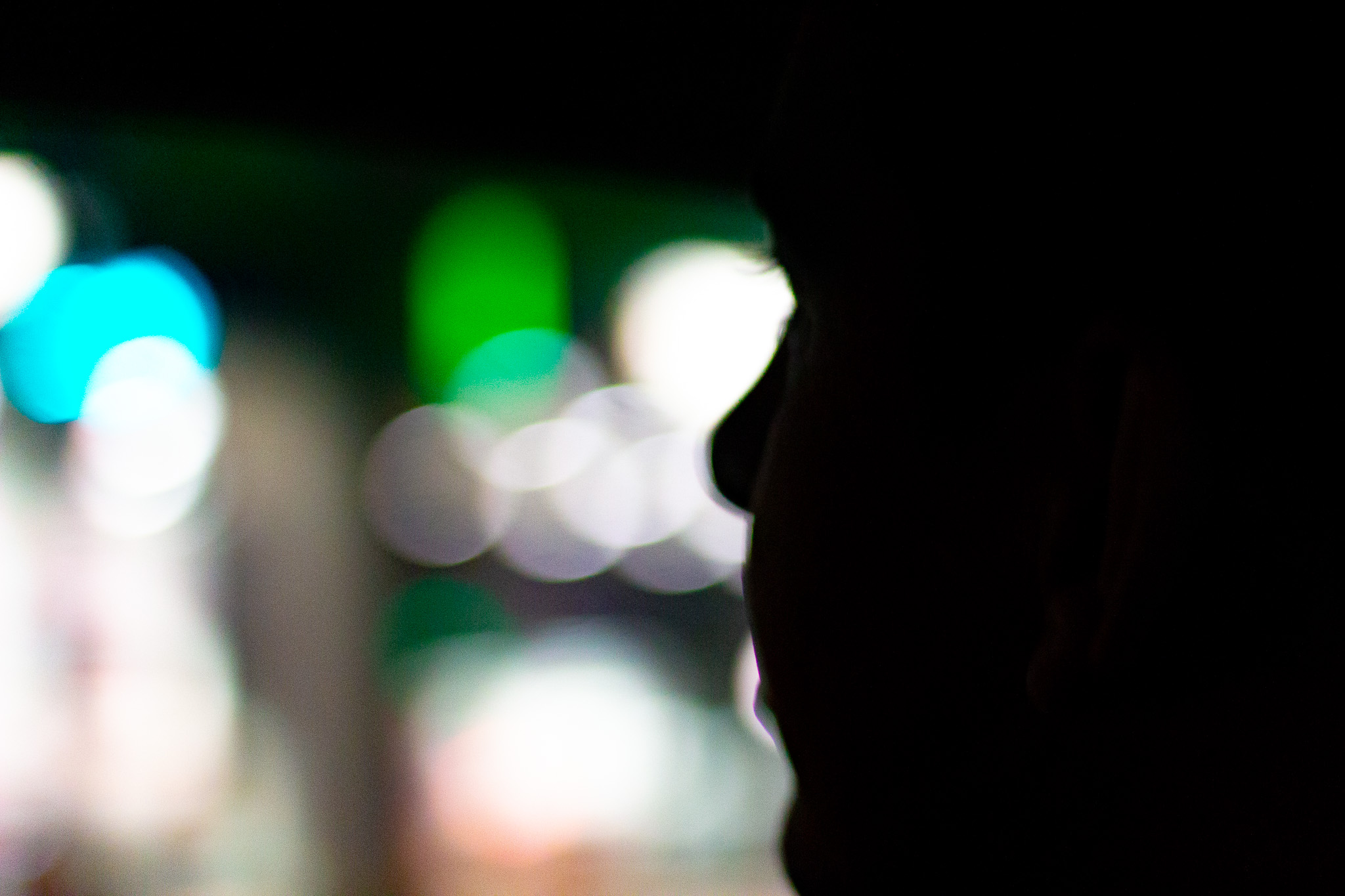Taking a taxi while bar-hopping in Boston.