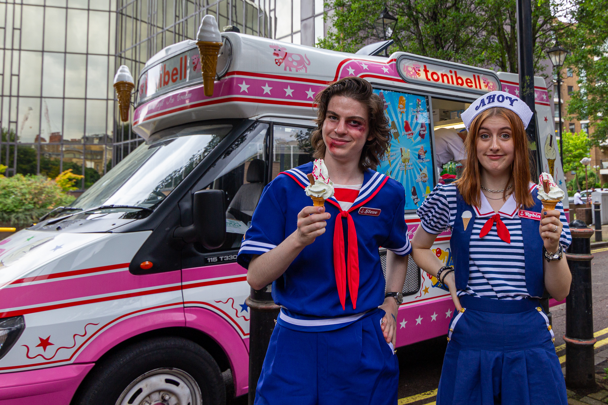 London Film and Comic Con, Stranger Things cosplay (rudely interrupted while taking a break)